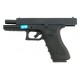 Страйкбольный пистолет WE GLOCK-17 gen4, металл слайд, сменные накладки, WE-G001B-BK